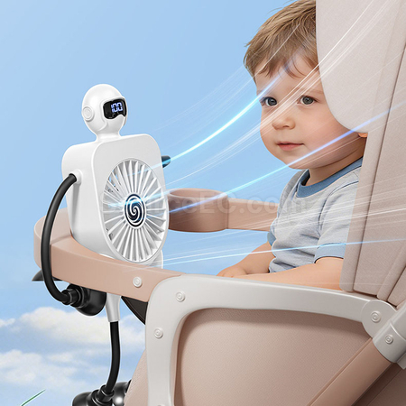 Customization Intelligent Digital Display Suction Cup Fan Corporate Gifts