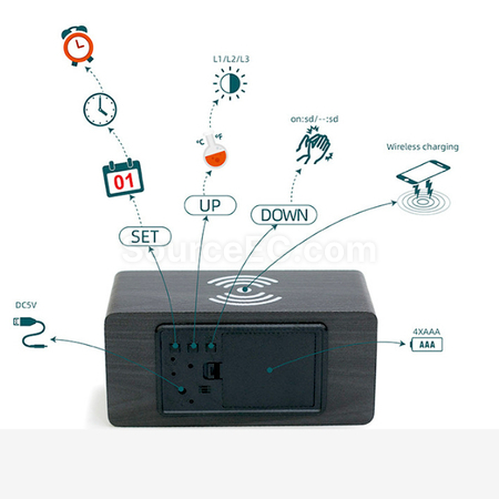 Customization Multifunctional Wireless Charging With Clock Corporate Gifts