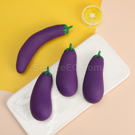 Customization Eggplant TPR Stress Relief Toy Corporate Gifts
