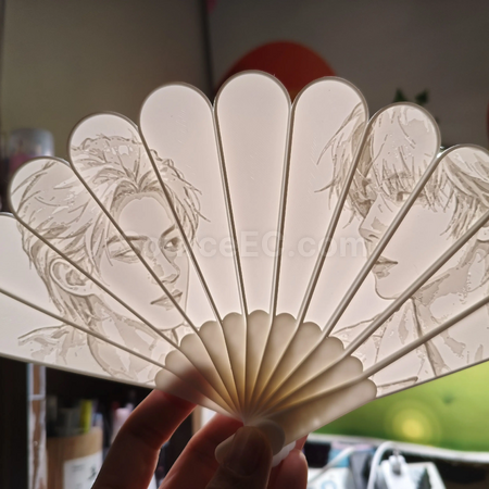 Customization Translucent Relief Fan Corporate Gifts