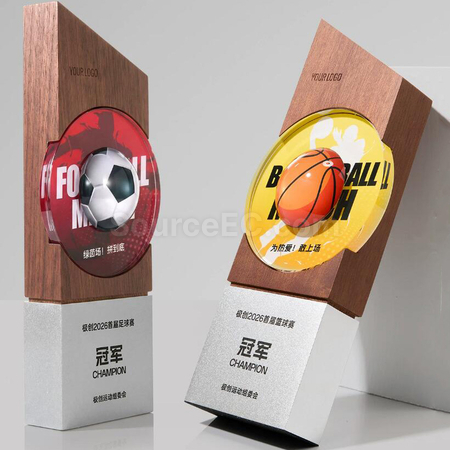 Customization Solid Wood Crystal Award Corporate Gifts