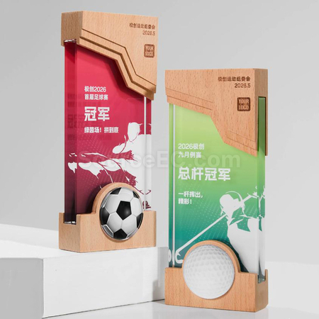 Customization Solid Wood Crystal Award Corporate Gifts