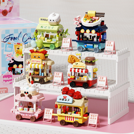 Customization Street View Building Blocks of Street Food Carts Corporate Gifts