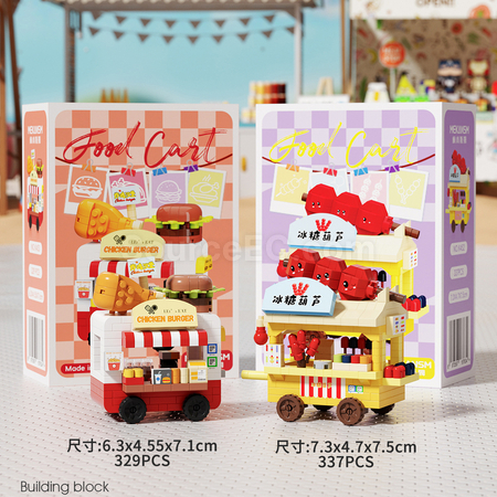 Customization Street View Building Blocks of Street Food Carts Corporate Gifts