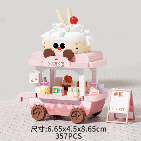 Customization Street View Building Blocks of Street Food Carts Corporate Gifts