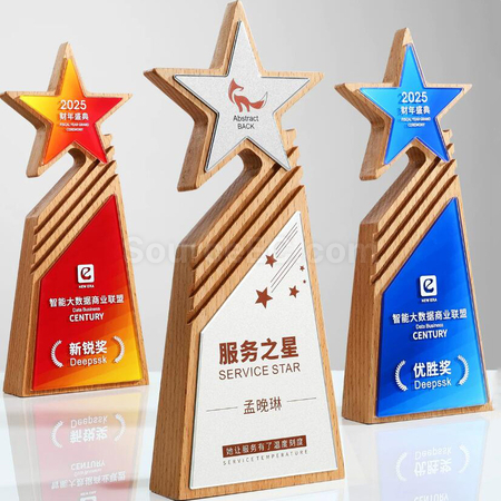 Customization Solid Wood Crystal Award Corporate Gifts