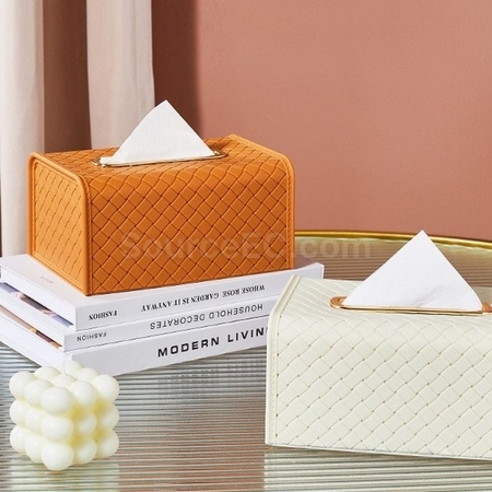 Customization Luxury Leather Tissue Box Corporate Gifts