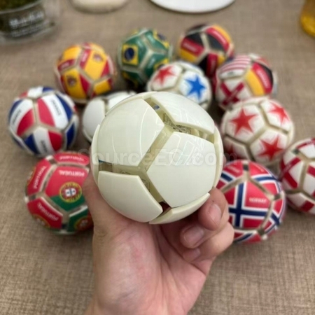 Customization Football Stress Relief Ball-shaped Button Keychain Corporate Gifts