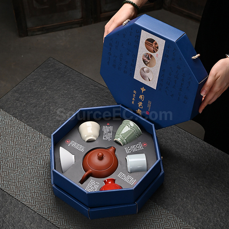 Customization Octagonal Gift Box Tea Set Corporate Gifts