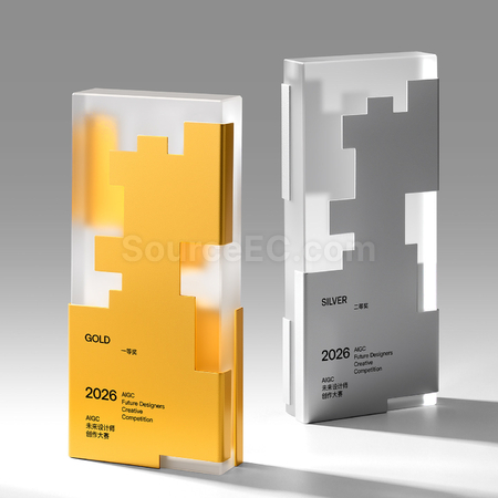 Customization Crystal Metal Trophy Corporate Gifts