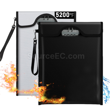 Lockable Fireproof & Waterproof Document Bag
