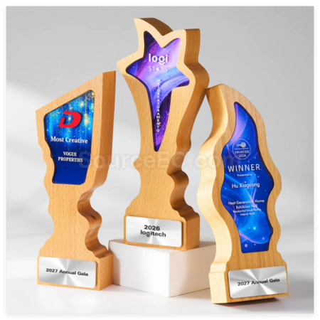 Creative Wooden Crystal Trophy