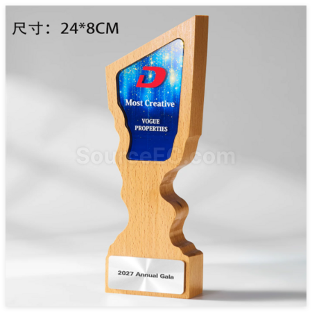 Customization Creative Wooden Crystal Trophy Corporate Gifts