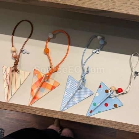 Customization Fabric Paper Plane Pendant Keychain Corporate Gifts