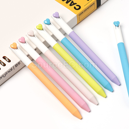 Customization Low-center-of-gravity heart-themed neutral pen Corporate Gifts