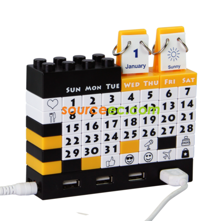 Customization Gattola Perpetual Calendar Usb Hub Corporate Gifts