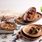 Irregular Solid Wood Dinner Plate