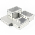 Square tin boxes with or without windows